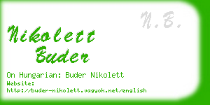 nikolett buder business card
